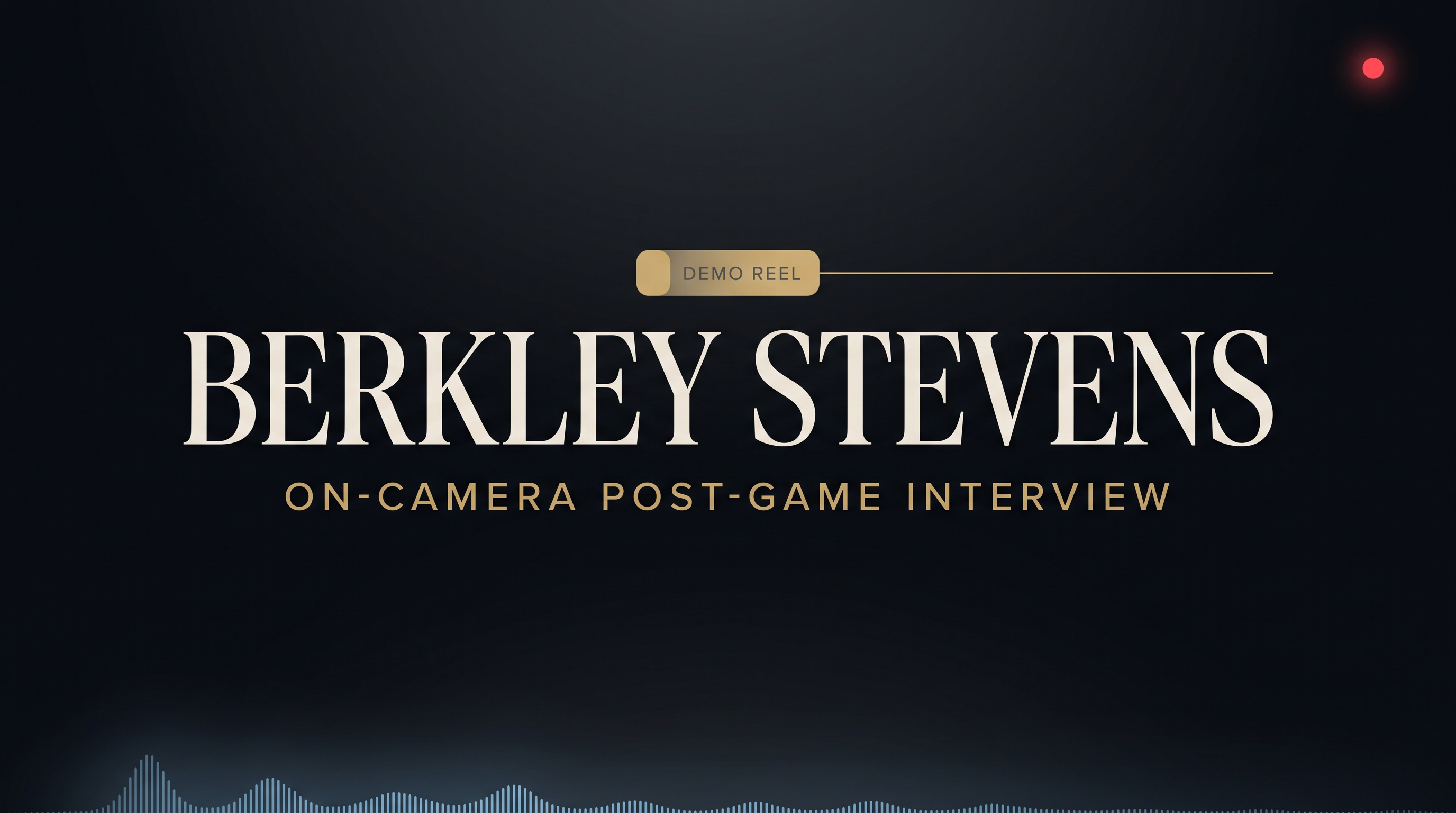 Berkley Stevens — On-Camera Post-Game Interview demo
